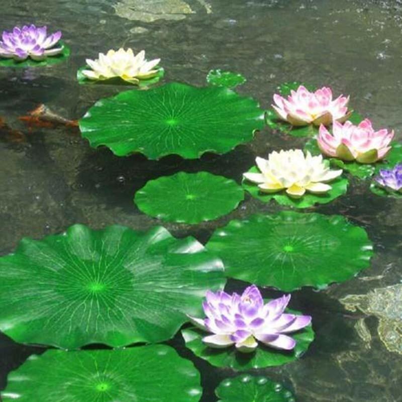 Aquarium Moss - 2026 Artificial Water Lily Lotus Leaf