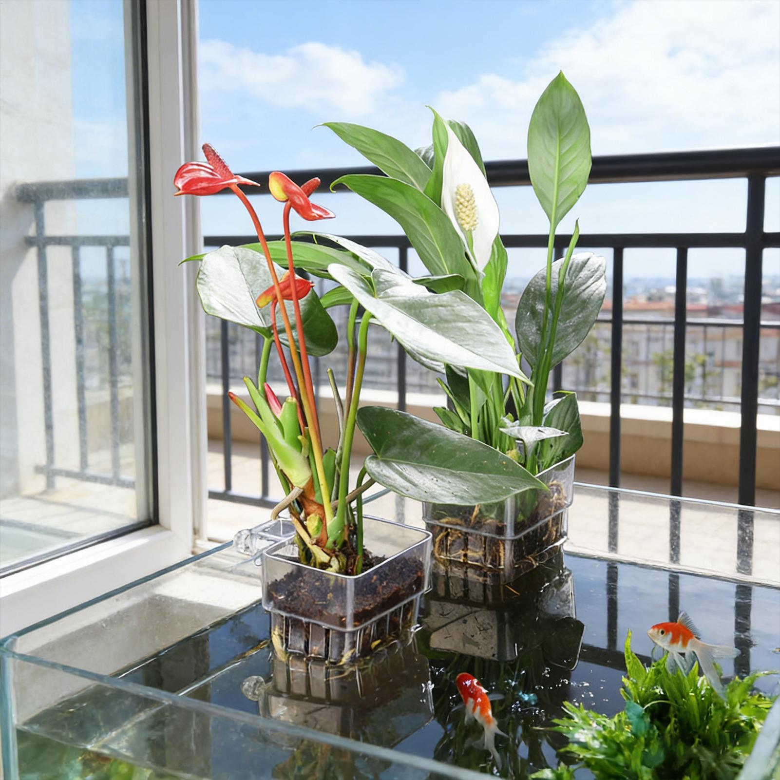 Aquarium Plant Basket Transpar - Plant Aquarium Pot review and price