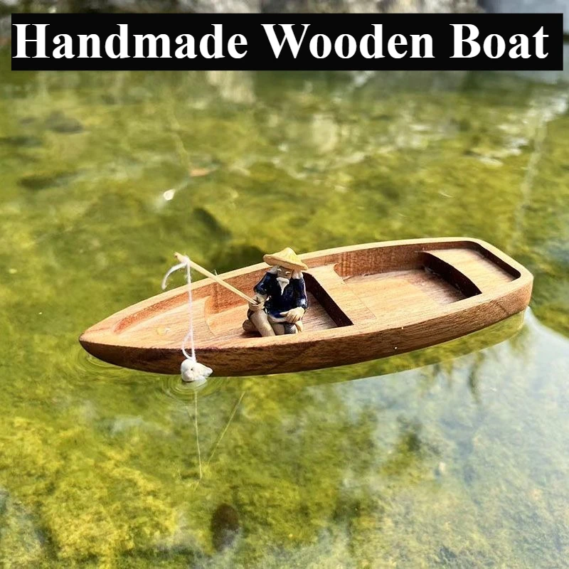Handmade Wooden Boat Mini Floa - Aquarium Driftwood review and price